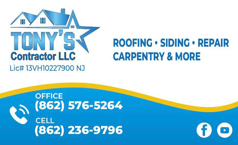Tony's Contractor LLC business card